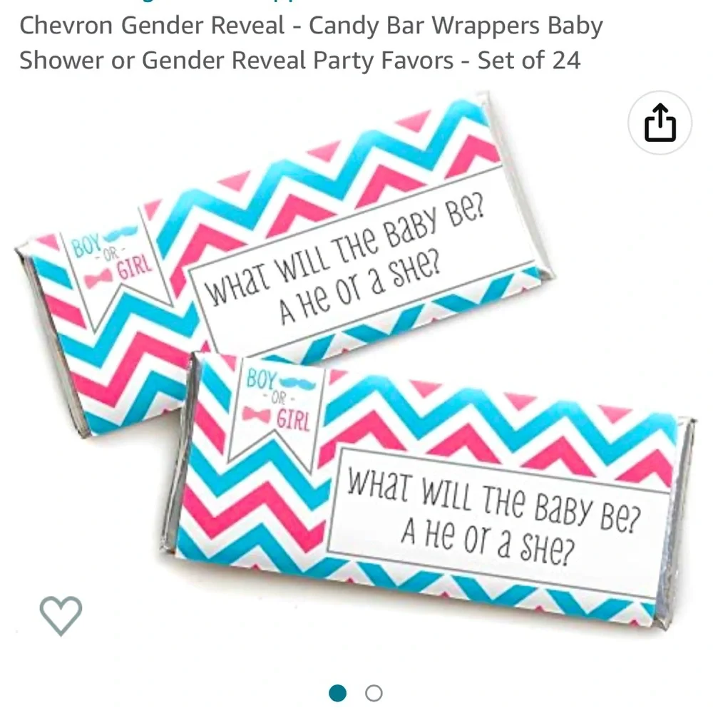 Gender Reveal Candy Bar Wrappers party favors